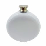 CALCA 5oz 304 Stainless Steel White Sublimation Round Hip Flasks 