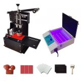 Full Set Manual Pad Printing Machine Kit(Printer&Exposure Unit&Ink Cup&Polymer Plate&Silicone Pads&Film&Brush)