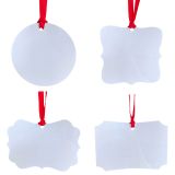 CALCA 50 Pack Double-sided Personalized Aluminum Ornament Sublimation Blank Christmas Ornament Holiday Decoration Template