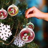 CALCA 100 PCS 3.74" x 2.95"x 1.97" Christmas Ornaments Clear Christmas Plastic Balls Ornament Christmas Tree Ornaments Holiday Party