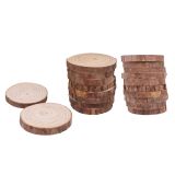 CALCA Natural Wood Slices 20 Pcs 3.5-4 Inches Unfinished Wood Craft Kit for DIY Crafts Arts Painting Christmas Ornaments