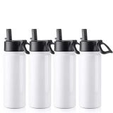 CALCA 25PCS 18oz stainless steel white sublimation blank tumbler water bottle space pot bottle tumbler