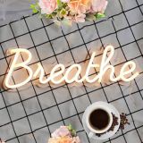 CALCA LED Neon Sign Breathe Sign USB 5VDC Size- 17X6inches (Warm white)