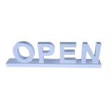 "OPEN" White  Assembled Channel letter Track Installation (Magnetic counter) Arial 100MM High