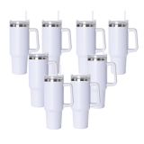 Hot Sale 25pcs CALCA 40OZ Sublimation Blank Tumbler with Handle Adventure Quencher Car Cup Handle Outdoor Travel Stainless Steel Straw Cup