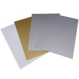 6" x 8" 100pcs Sublimation Blanks Aluminum Sheet Metal Board 0.45mm Thickness Pearlized Gold Silver White Sparkle Silver