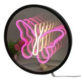3D Magic Infinite Mirror Multi-layer  Butterfly Neon Mirror Sign