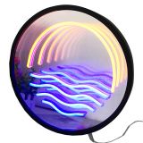 3D Magic Infinite Mirror Multi-layer  Sunrise Neon Mirror Sign