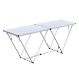 Foldable Multifunctional Table Wallpaper Table Sturdy Work Table with Measuring Scale 1950mm(77")