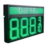 24" LED Gas Station Electronic Fuel Price Sign Green Color Motel Price Sign DIESEL