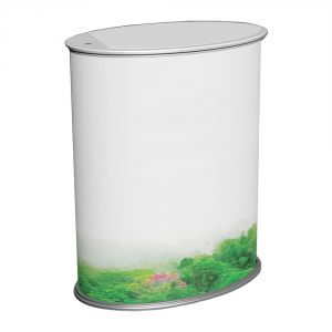 เคาน์เตอร์หรือโต๊ะชงชิม รูปทรงวงรี(Oval Shape Portable Trade Show Counter)