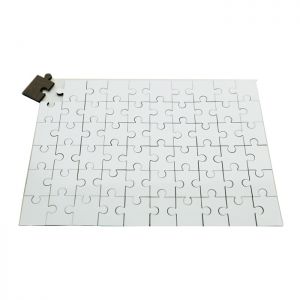 7.8" x 11.4" White Rectangle UV Printing Blank Jigsaw Puzzle Child Toy (20pcs/pack)