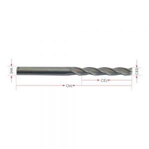 ดอกแกะสลัก /  ดอกกัด /เครื่องมือดอกแกะสลัก   CNC   Router สำหรับตัด   (   3   ร่องเกลียว)---3 Flutes Spiral CNC Router Cutting Bits