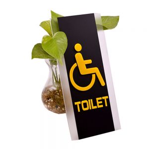 ป้ายห้องน้ำคนพิการ ,วัสดุอะคริลิค --- Disabled, Restroom Signs, Toilet Signs, Acrylic