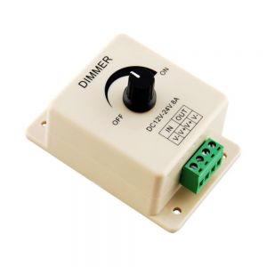 สวิตช์ ควบคุมการหรี่ไฟ LED (สีเดียว) / Led Dimmer 12V 8A No-level Manual Dimming Controller for Single Color Led Strip 