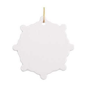 3" Rudder-shape Ceramic Ornament