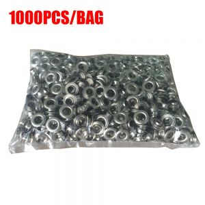DK2/DK3 4# 10mm Inner Diameter Silver Grommets Eyelets for HP-9 Semi-automatic Grommet Machine