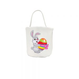 10pc 9"x9" Linen Sublimation Blank Easter Bucket