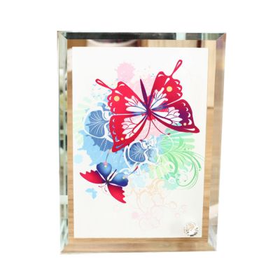 กรอบรูปกระจก ,เปล่า ขนาด  6 นิ้ว สำหรับ พิมพ์ภาพถ่ายโอนความร้อน --- 6" Sublimation Blank Glass Photo Frame