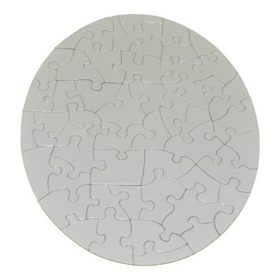 จิ๊กซอว์ปริศนา,ว่างเปล่า ของเล่นสำหรับเด็ก รูปทรง วงกลม ,สีขาว (ระเหิด/Sublimation)สำหรับ พิมพ์ภาพ ถ่ายโอนความร้อน---White Circle Dye Sublimation Blank Jigsaw Puzzle Heat Transfer