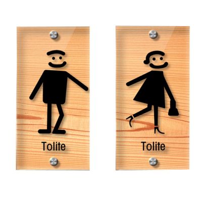 ป้ายห้องน้ำชาย,หญิง ,รูปแบบใส,วัสดุอะคริลิค  ---- Male, Female, Transparent Restroom Signs, Toilet Signs, Acrylic