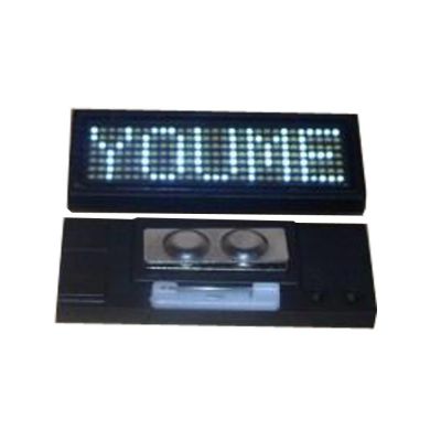 ป้ายชื่อ  ไฟวิ่ง LED,สีขาว  (102 x 33 x 5 ม.ม.) --- White LED Name Badge Whit Scrolling Message (102 x 33 x 5mm)