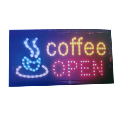 ป้ายไฟ  LED  สัญลักษณ์   " Coffice  ( กาแฟ  ) "   ขนาด  25*48cm  ---25*48cm LED Coffice Sign