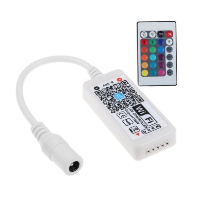 เครื่องควบคุม wifi ขนาดเล็ก   Mini Wifi LED RGB/RGBW Controller DC5-28V for 5050/3528 Strip Light Phone IOS/Android App