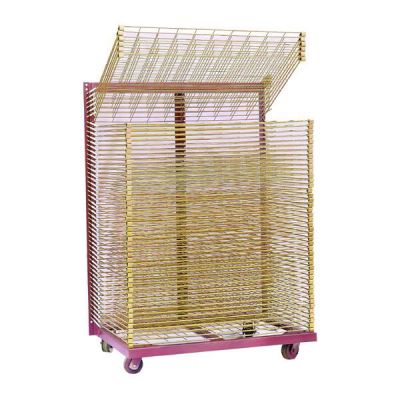 ชั้นวางผึ่งแห้งวัสดุหลังพิมพ์สกรีนแบบเคลื่อนย้ายได้ ขนาด 1000mm x 650mm      --- 50   ชั้น---50 LayersScreen Printing Drying Rack Screen Printing Equipment Machine
