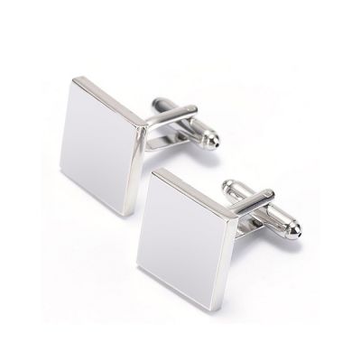 กระดุมข้อมือสแตนเลสส่วนบุคคลมันเงาและแกะสลัก---Personalized Stainless Steel Polished and Engravable Cufflinks