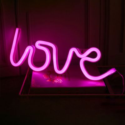 LED Love Neon Sign, Size - 35x13 cm