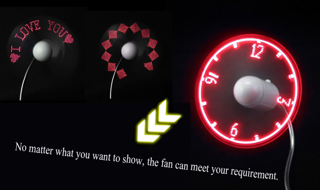 led message fan application photo