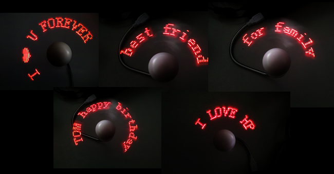led message fan application photo