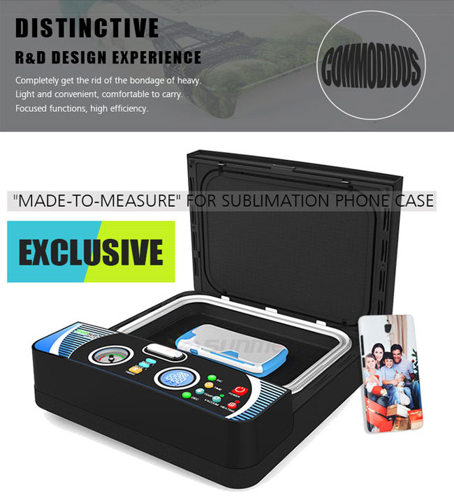 Smallest Lightest 3D Sublimation Vacuum Heat Press Machine Specially for Phone Cases Printing Usage