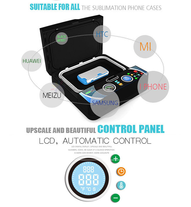 Smallest Lightest 3D Sublimation Vacuum Heat Press Machine Specially for Phone Cases Printing Usage