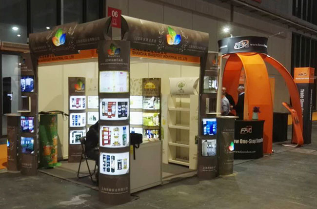 ECO Foldable Quick Installation Paper Bespoke Graphics Four-layer Light Box Cardboard Column for Promotion High Quality