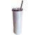 25 Pack 20 OZ Sublimation Glitter Tumbler Rainbow White Blanks Straight Tumbler Cups with Straw and Lid, Stainless Steel Coffee Tumbler Cups