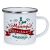 12oz Sublimation White Enamel Mug with Silver Rim