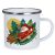 12oz Sublimation White Enamel Mug with Silver Rim