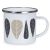 12oz Sublimation White Enamel Mug with Silver Rim