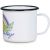 12oz Sublimation White Enamel Mug with Black Rim