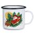 12oz Sublimation White Enamel Mug with Black Rim