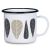 12oz Sublimation White Enamel Mug with Black Rim