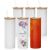 CALCA 25pcs 25oz Sublimation Blanks Frosted Glass Tumbler Skinny Straight Travel Bottle with ABS Lid and Glass Straw Jar Tumbler Cups Mugs