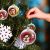 CALCA 100  PCS 3.74" x 2.95"x 1.97" Christmas Ornaments Clear Christmas Glass Balls Decorative Christmas Tree Ornaments Holiday Party