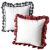 CALCA Pack of 10 17.72"  X 17.72" Sublimation Blank Short Plush Pillowcases with Plaid Ruffle Trim