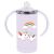 CALCA 30 Pack 12 OZ Sublimation White Blank Kids Sippy Cups Tumbler with Two Handles, Double Wall SS Vacuum Insulated Baby Bottle Two Lids